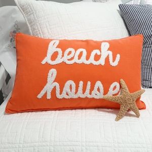Beach House Pillow • Coastal Decor • Tropical